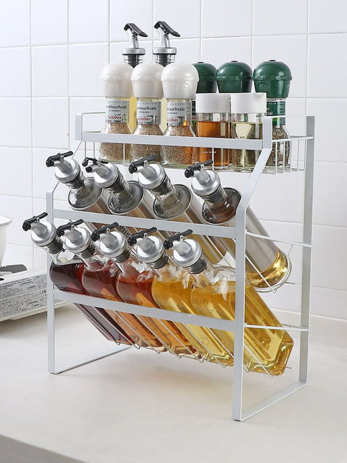 廚房收納革命 落地調料置物架，打造高效整潔的烹飪空間